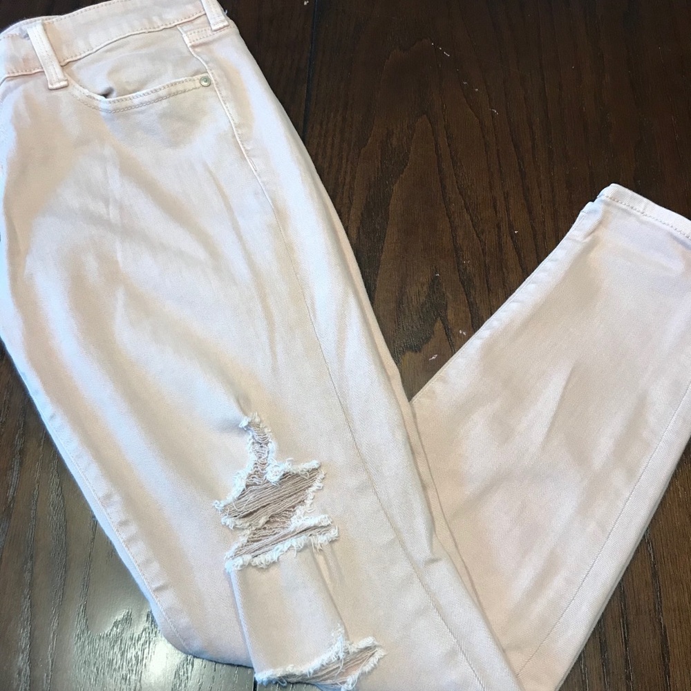 2/$25 BlushPink distressed jeans